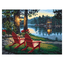 Load image into Gallery viewer, Lakeside 35*25CM(Canvas) Full Round Drill Diamond Painting