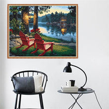 Load image into Gallery viewer, Lakeside 35*25CM(Canvas) Full Round Drill Diamond Painting