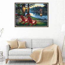 Load image into Gallery viewer, Lakeside 35*25CM(Canvas) Full Round Drill Diamond Painting