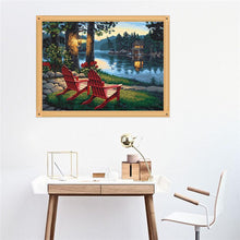Load image into Gallery viewer, Lakeside 35*25CM(Canvas) Full Round Drill Diamond Painting