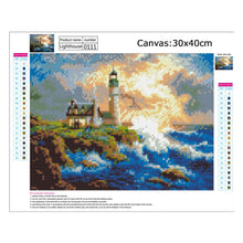Load image into Gallery viewer, Lighthouse 40*30CM(Canvas) Full Round Drill Diamond Painting