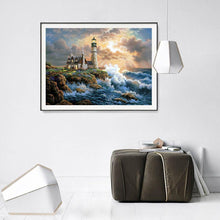 Load image into Gallery viewer, Lighthouse 40*30CM(Canvas) Full Round Drill Diamond Painting