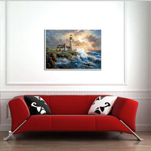 Load image into Gallery viewer, Lighthouse 40*30CM(Canvas) Full Round Drill Diamond Painting