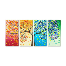 Load image into Gallery viewer, Colorful Tree 4-Pictures Combination 80*40CM(Canvas) Full Round Drill Diamond Painting
