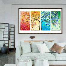 Load image into Gallery viewer, Colorful Tree 4-Pictures Combination 80*40CM(Canvas) Full Round Drill Diamond Painting