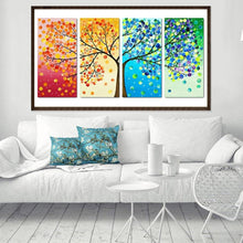 Load image into Gallery viewer, Colorful Tree 4-Pictures Combination 80*40CM(Canvas) Full Round Drill Diamond Painting