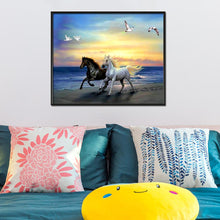 Load image into Gallery viewer, Horses 30*40CM(Canvas) Partial Round Drill Diamond Painting