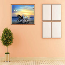 Load image into Gallery viewer, Horses 30*40CM(Canvas) Partial Round Drill Diamond Painting