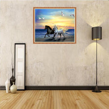 Load image into Gallery viewer, Horses 30*40CM(Canvas) Partial Round Drill Diamond Painting
