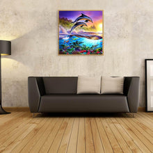 Load image into Gallery viewer, Dolphin 30*30CM(Canvas) Full Round Drill Diamond Painting