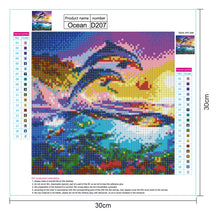 Load image into Gallery viewer, Dolphin 30*30CM(Canvas) Full Round Drill Diamond Painting
