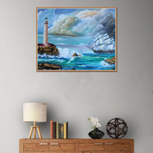 Load image into Gallery viewer, Sea 30*25CM(Canvas) Full Round Drill Diamond Painting
