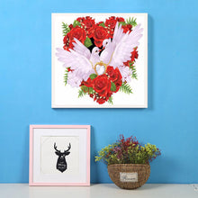 Load image into Gallery viewer, Rose Love Pigeon 30*30CM(Canvas) Full Round Drill Diamond Painting