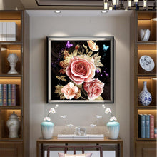 Load image into Gallery viewer, Butterfly Flowers 30*30CM(Canvas) Partial Round Drill Diamond Painting