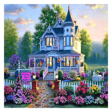Load image into Gallery viewer, Flower Villa 30*30CM(Canvas) Full Round Drill Diamond Painting