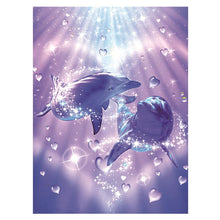 Load image into Gallery viewer, Dolphin Lovers 30*40CM(Canvas) Full Round Drill Diamond Painting