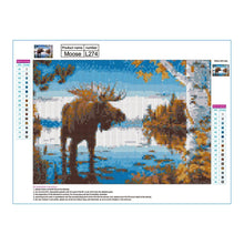 Load image into Gallery viewer, Lakeside Elk 40*30CM(Canvas) Full Round Drill Diamond Painting
