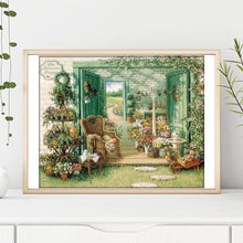 Load image into Gallery viewer, Yard Flowers 30*25CM(Canvas) Full Round Drill Diamond Painting