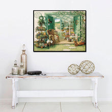 Load image into Gallery viewer, Yard Flowers 30*25CM(Canvas) Full Round Drill Diamond Painting
