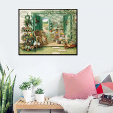 Load image into Gallery viewer, Yard Flowers 30*25CM(Canvas) Full Round Drill Diamond Painting