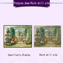 Load image into Gallery viewer, Yard Flowers 30*25CM(Canvas) Full Round Drill Diamond Painting