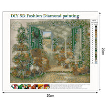 Load image into Gallery viewer, Yard Flowers 30*25CM(Canvas) Full Round Drill Diamond Painting