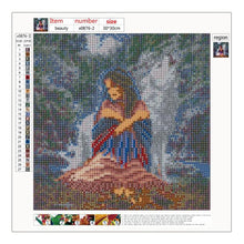 Load image into Gallery viewer, Wolf Girl 30*30CM(Canvas) Full Round Drill Diamond Painting