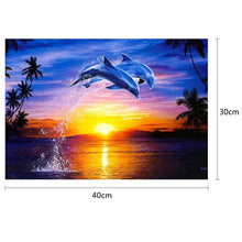 Load image into Gallery viewer, Sunset Dolphin 40*30CM(Canvas) Full Round Drill Diamond Painting