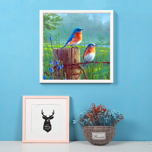 Standing Birds 30*30CM(Canvas) Full Round Drill Diamond Painting