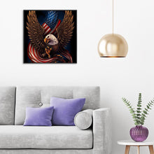 Load image into Gallery viewer, Eagle Flag 30*30CM(Canvas) Full Round Drill Diamond Painting