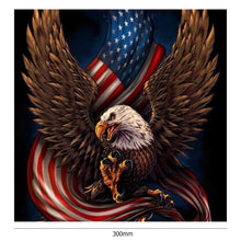 Load image into Gallery viewer, Eagle Flag 30*30CM(Canvas) Full Round Drill Diamond Painting