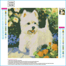 Load image into Gallery viewer, White Puppy 30*30CM(Canvas)-Full Round Drill Diamond Painting