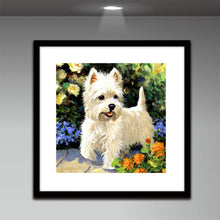 Load image into Gallery viewer, White Puppy 30*30CM(Canvas)-Full Round Drill Diamond Painting