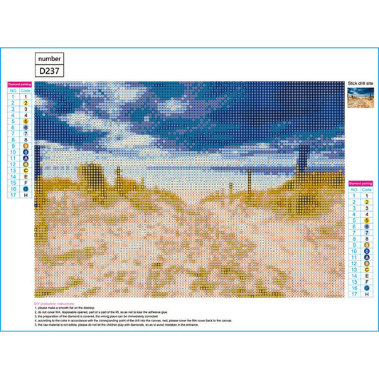 Beach 30*40CM(Canvas) Full Round Drill Diamond Painting
