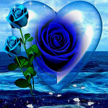 Load image into Gallery viewer, Blue Rose 30*30CM(Canvas) Full Round Drill Diamond Painting