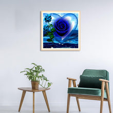 Load image into Gallery viewer, Blue Rose 30*30CM(Canvas) Full Round Drill Diamond Painting