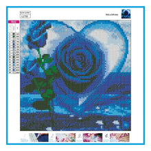 Load image into Gallery viewer, Blue Rose 30*30CM(Canvas) Full Round Drill Diamond Painting