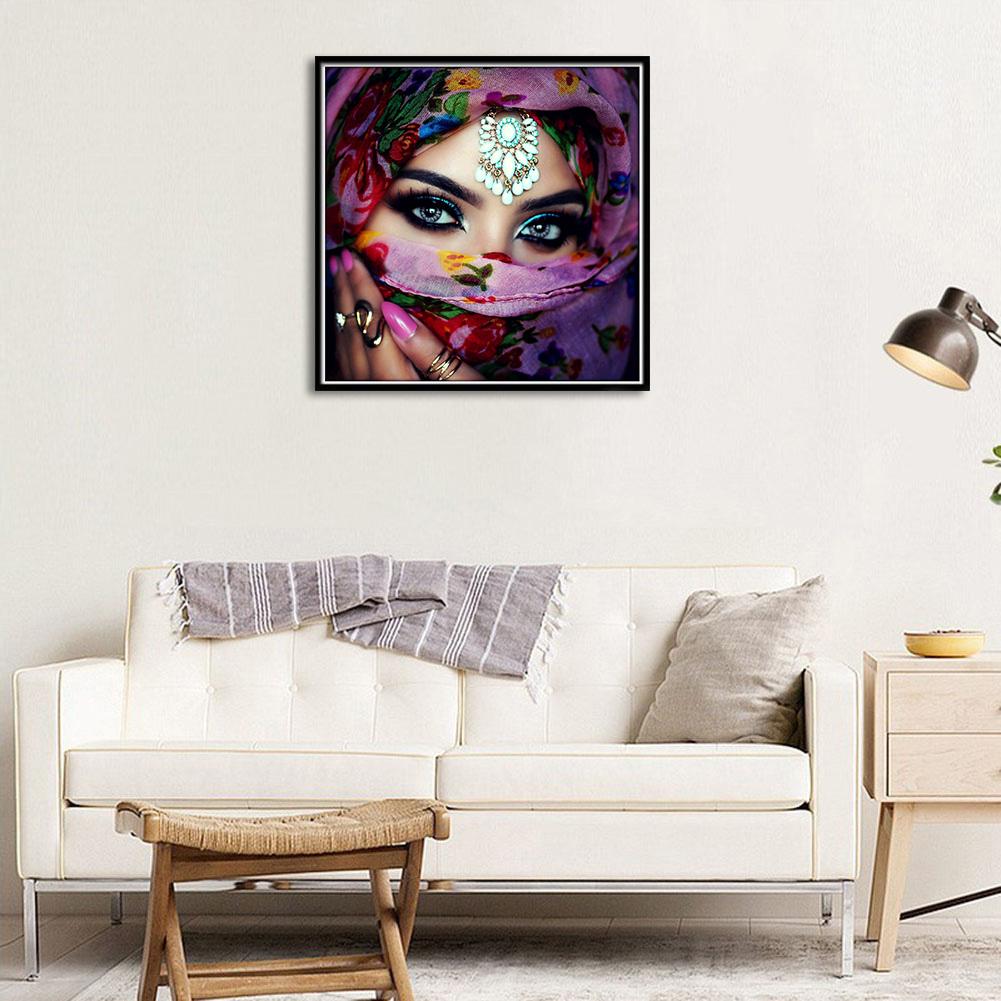 Masked Beauty 30x30cm(canvas) full round drill diamond painting