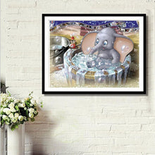 Load image into Gallery viewer, Shower Elephant 25*20CM(Canvas)-Partial Round Drill Diamond Painting