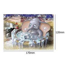 Load image into Gallery viewer, Shower Elephant 25*20CM(Canvas)-Partial Round Drill Diamond Painting