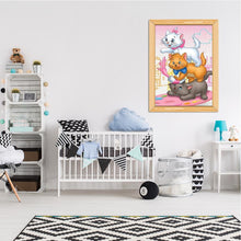 Load image into Gallery viewer, Cat 30*40CM(Canvas)-Full Round Drill Diamond Painting