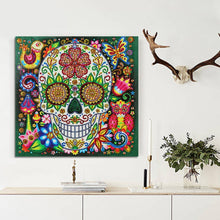 Load image into Gallery viewer, Novelty Skull 25*25CM(Canvas)-Partial Round Drill Diamond Painting