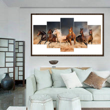 Load image into Gallery viewer, 5Pcs 6 Horse 95*45CM(Canvas) Full Round Drill Diamond Painting