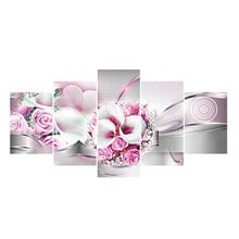 Load image into Gallery viewer, 5Pcs Flower 95*45CM(Canvas)-Full Round Drill Diamond Painting