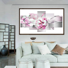 Load image into Gallery viewer, 5Pcs Flower 95*45CM(Canvas)-Full Round Drill Diamond Painting