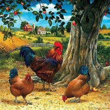 Load image into Gallery viewer, Village Fowl 30*30CM(Canvas) Full Round Drill Diamond Painting