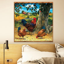 Load image into Gallery viewer, Village Fowl 30*30CM(Canvas) Full Round Drill Diamond Painting