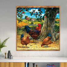 Load image into Gallery viewer, Village Fowl 30*30CM(Canvas) Full Round Drill Diamond Painting