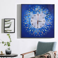 Load image into Gallery viewer, Novelty Flower Clock 35*35CM(Canvas) Round Drill Diamond Painting