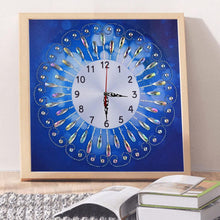 Load image into Gallery viewer, Novelty Flower Clock 35*35CM(Canvas) Round Drill Diamond Painting